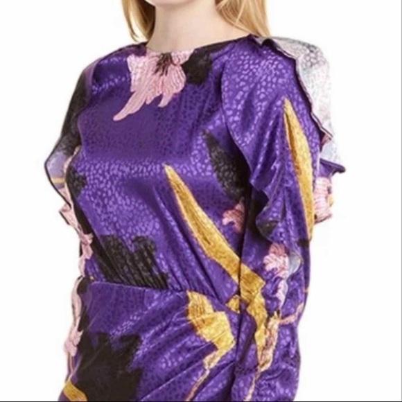 Dodo Bar Or Randy Purple Asymmetrical Mini dress US 6 - Picture 4 of 12